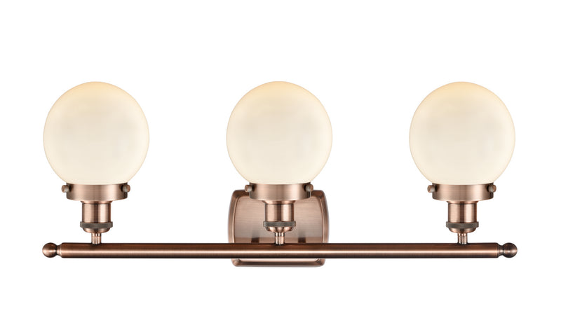 Innovations 916-3W-AC-G201-6-LED LED Bath Vanity, Antique Copper