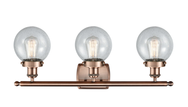 Innovations 916-3W-AC-G204-6-LED LED Bath Vanity, Antique Copper