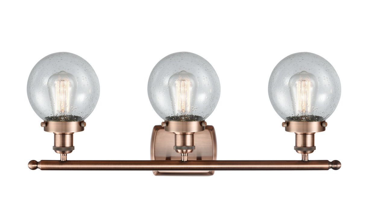 Innovations 916-3W-AC-G204-6-LED LED Bath Vanity, Antique Copper