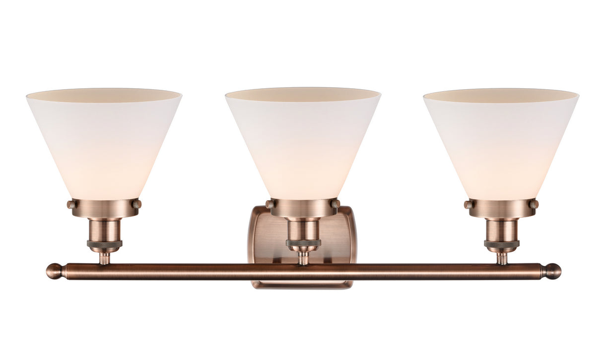 Innovations 916-3W-AC-G41 Three Light Bath Vanity, Antique Copper