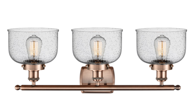 Innovations 916-3W-AC-G74 Three Light Bath Vanity, Antique Copper