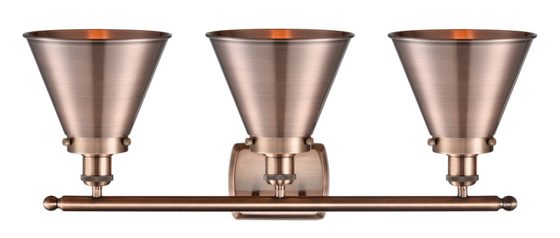 Innovations 916-3W-AC-M13-AC Three Light Bath Vanity, Antique Copper