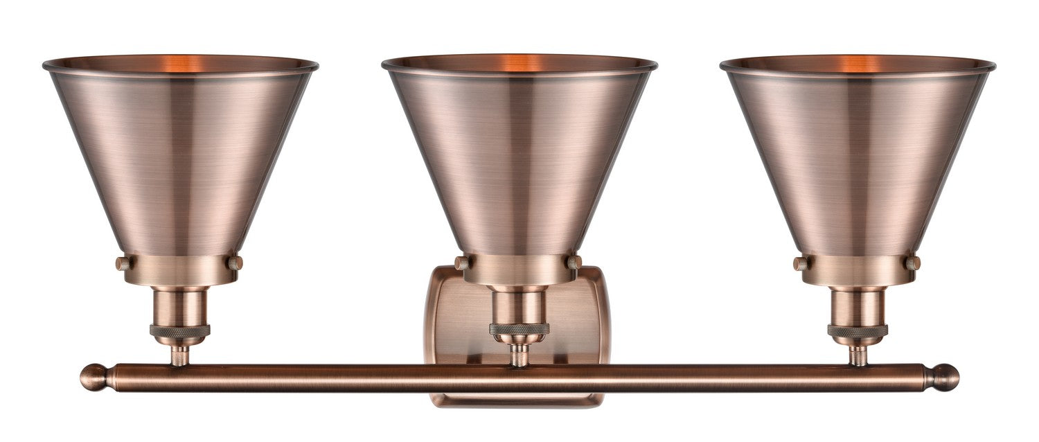 Innovations 916-3W-AC-M13-AC Three Light Bath Vanity, Antique Copper