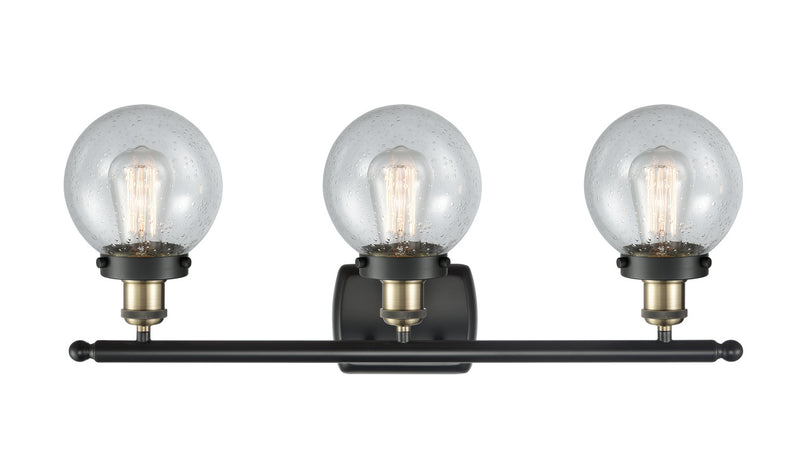 Innovations 916-3W-BAB-G204-6 Three Light Bath Vanity, Black Antique Brass