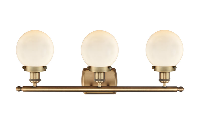 Innovations 916-3W-BB-G201-6 Three Light Bath Vanity, Brushed Brass