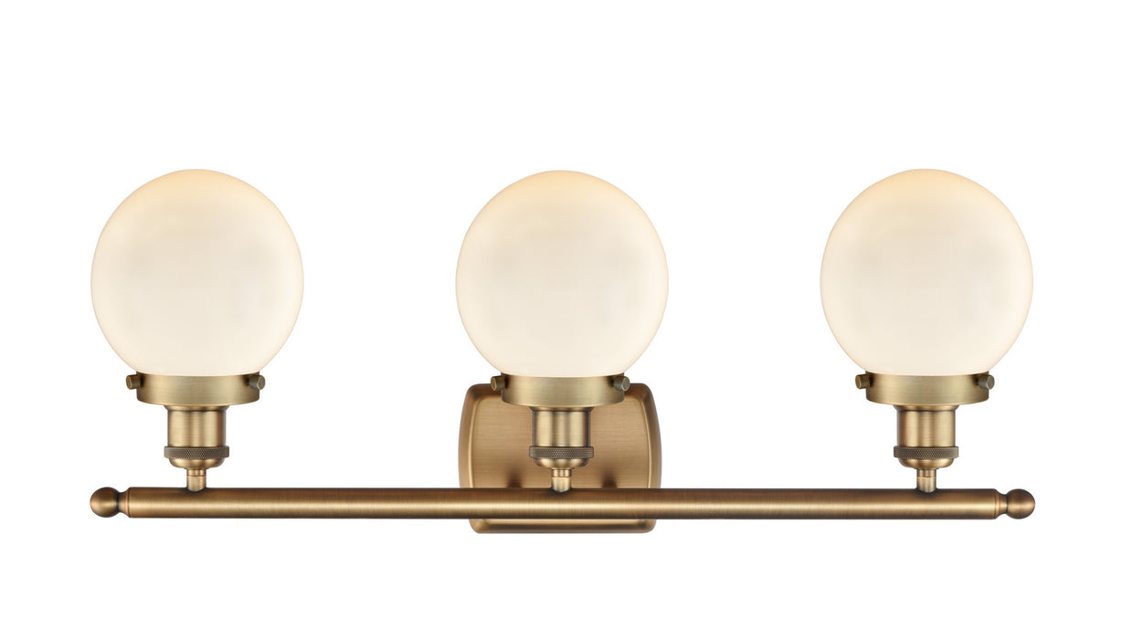 Innovations 916-3W-BB-G201-6 Three Light Bath Vanity, Brushed Brass
