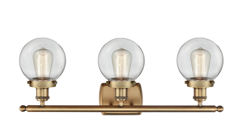 Innovations 916-3W-BB-G202-6 Three Light Bath Vanity, Brushed Brass