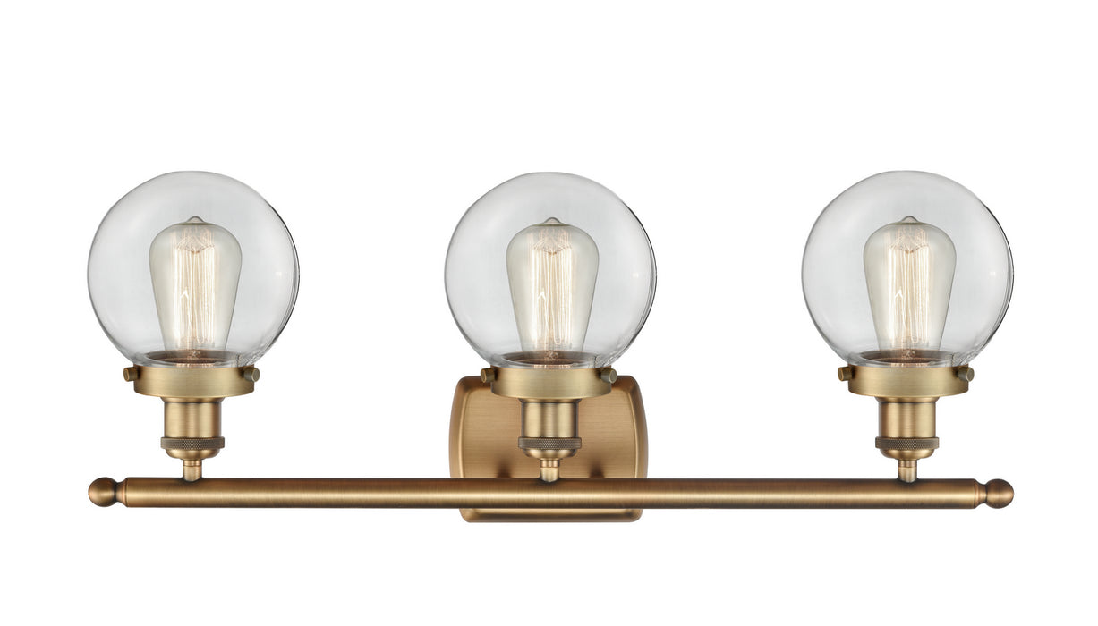 Innovations 916-3W-BB-G202-6 Three Light Bath Vanity, Brushed Brass