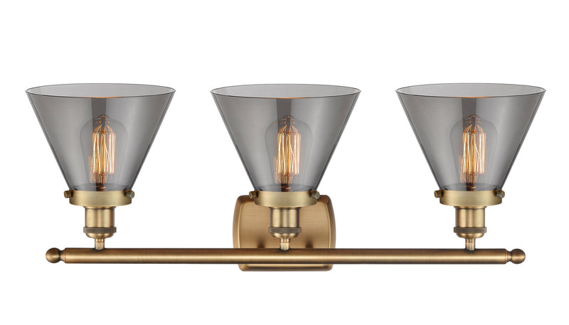 Innovations 916-3W-BB-G43 Three Light Bath Vanity, Brushed Brass