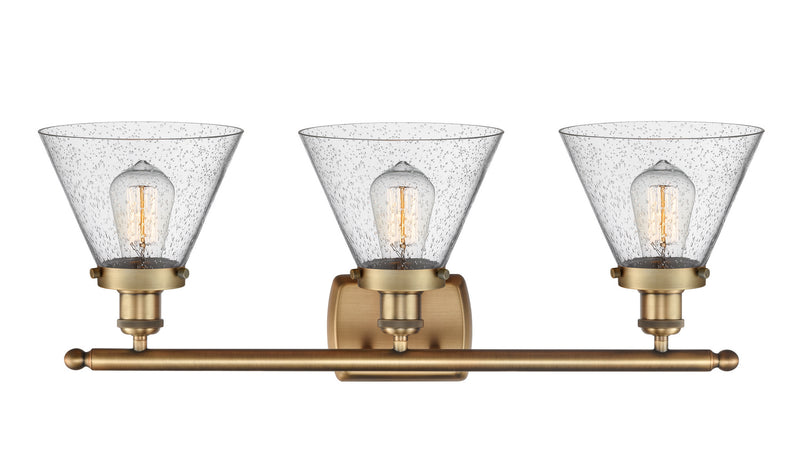 Innovations 916-3W-BB-G44 Three Light Bath Vanity, Brushed Brass