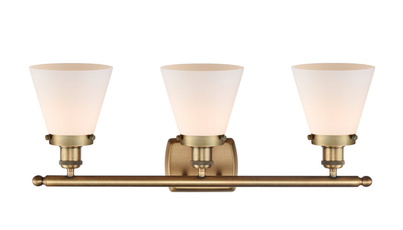 Innovations 916-3W-BB-G61 Three Light Bath Vanity, Brushed Brass