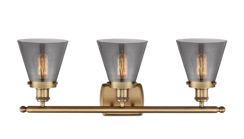 Innovations 916-3W-BB-G63 Three Light Bath Vanity, Brushed Brass