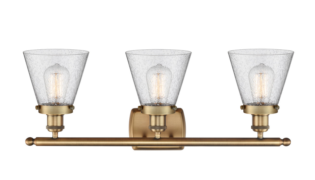 Innovations 916-3W-BB-G64 Three Light Bath Vanity, Brushed Brass
