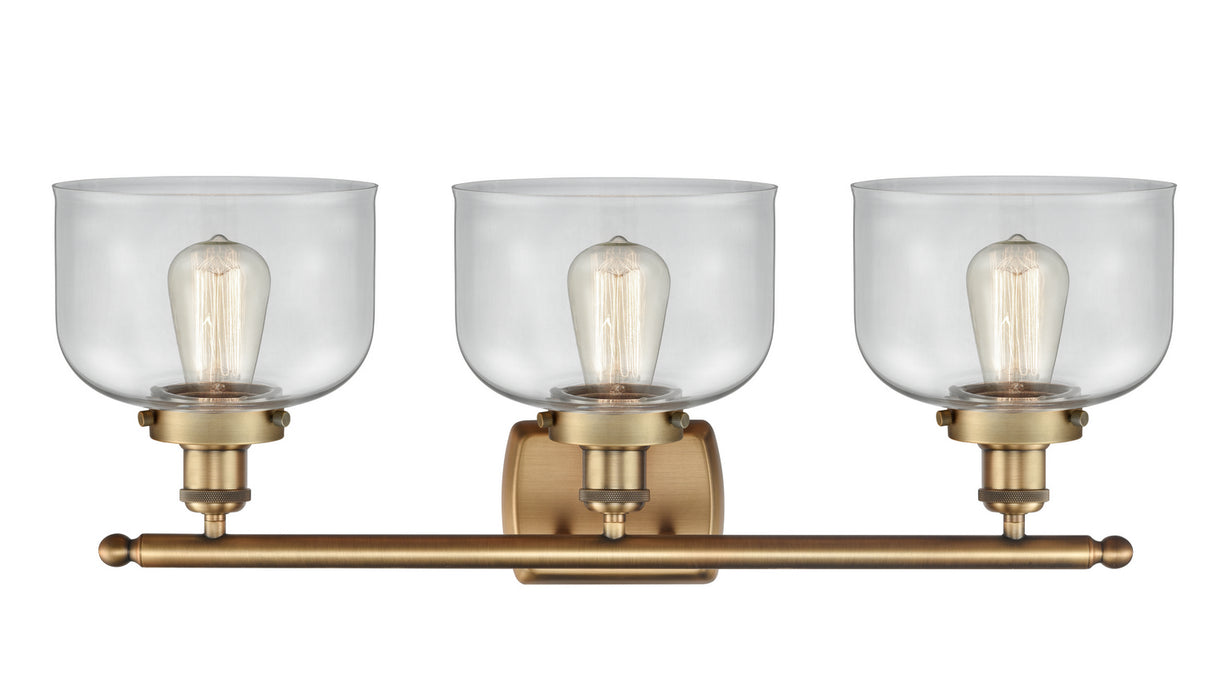 Innovations 916-3W-BB-G72 Three Light Bath Vanity, Brushed Brass