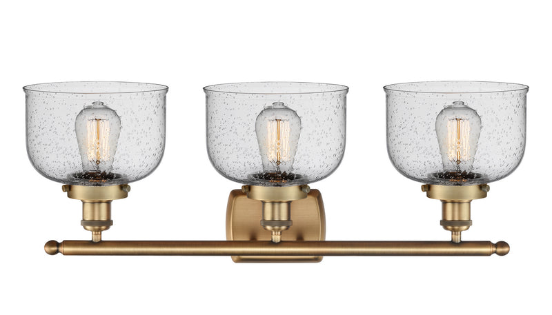 Innovations 916-3W-BB-G74 Three Light Bath Vanity, Brushed Brass