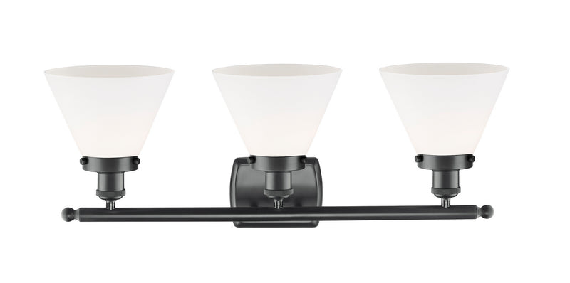 Innovations 916-3W-BK-G41 Three Light Bath Vanity, Matte Black