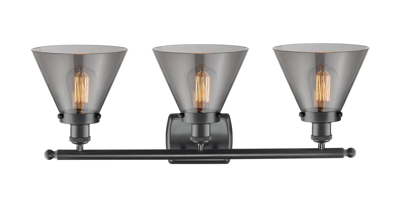 Innovations 916-3W-BK-G43 Three Light Bath Vanity, Matte Black