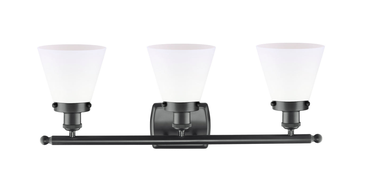 Innovations 916-3W-BK-G61 Three Light Bath Vanity, Matte Black