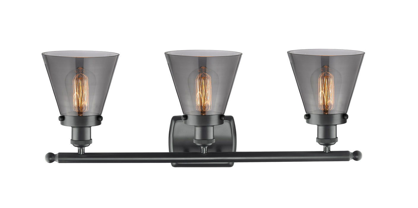 Innovations 916-3W-BK-G63 Three Light Bath Vanity, Matte Black