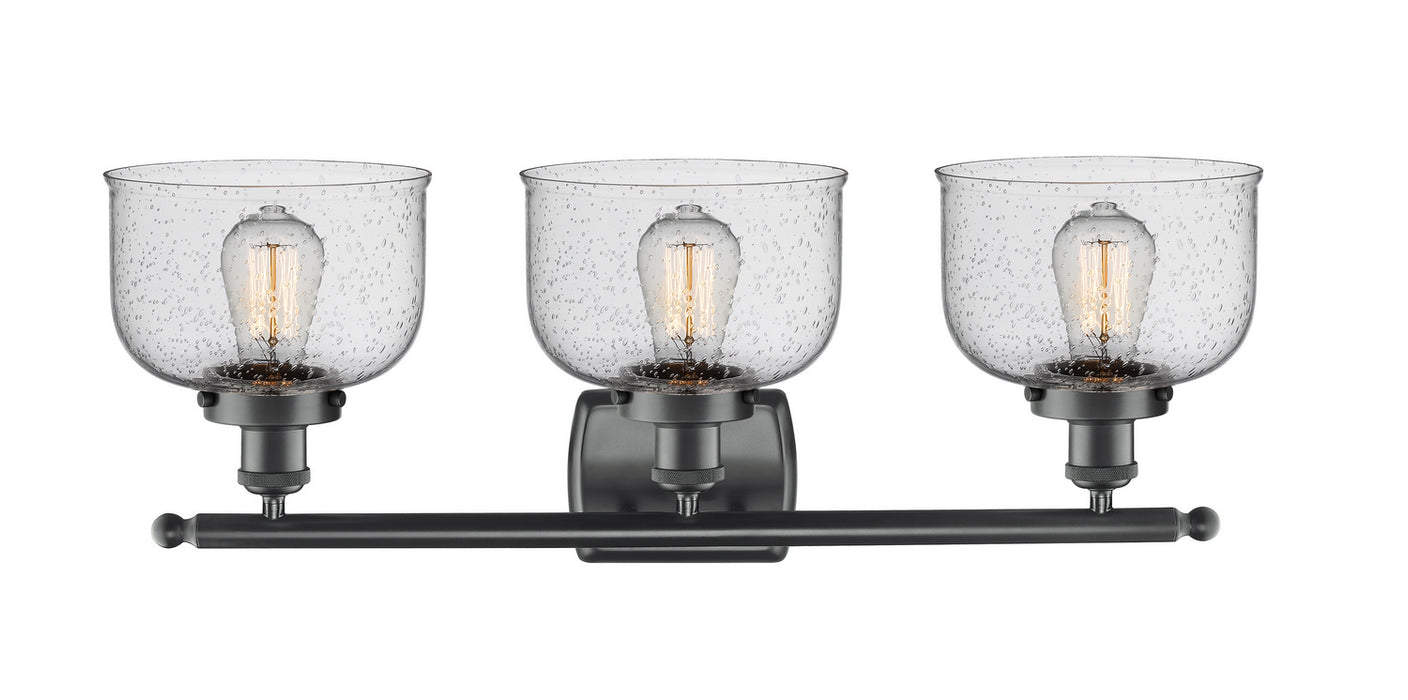 Innovations 916-3W-BK-G74 Three Light Bath Vanity, Matte Black