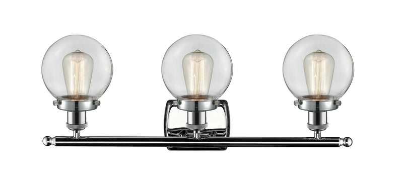 Innovations 916-3W-PC-G202-6 Three Light Bath Vanity, Polished Chrome