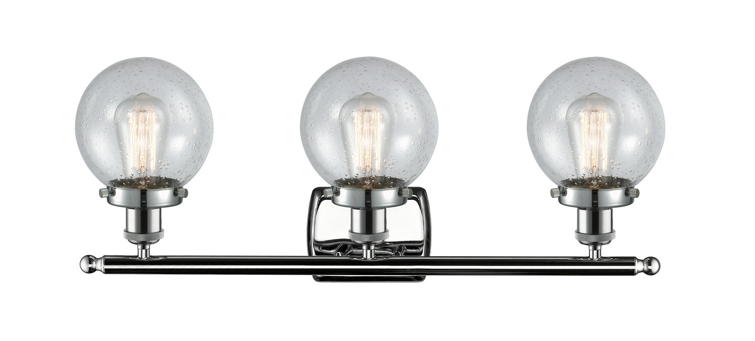 Innovations 916-3W-PC-G204-6 Three Light Bath Vanity, Polished Chrome