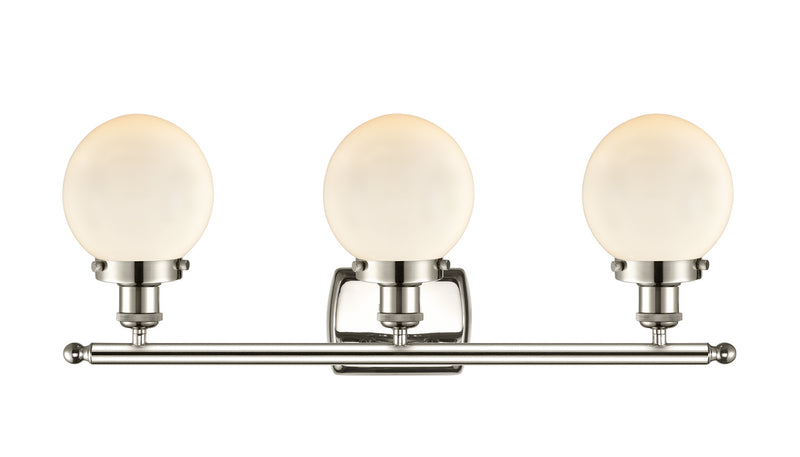 Innovations 916-3W-PN-G201-6 Three Light Bath Vanity, Polished Nickel