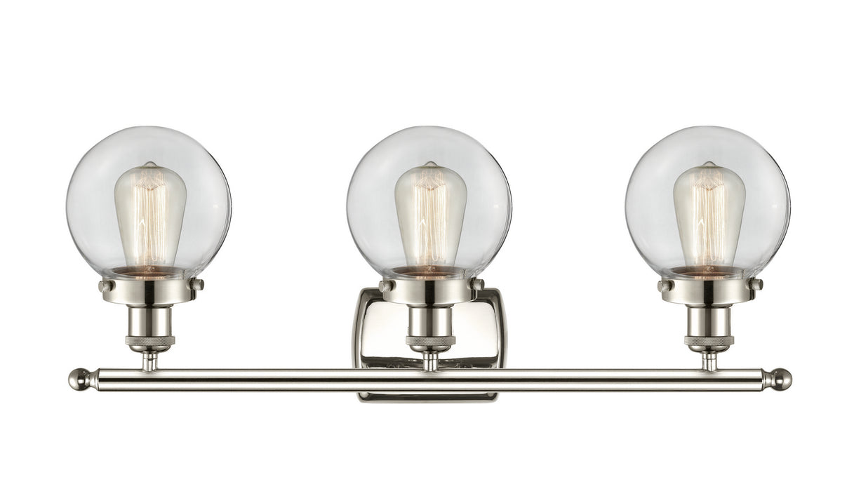Innovations 916-3W-PN-G202-6 Three Light Bath Vanity, Polished Nickel