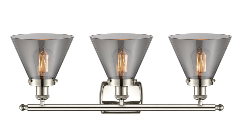 Innovations 916-3W-PN-G43 Three Light Bath Vanity, Polished Nickel
