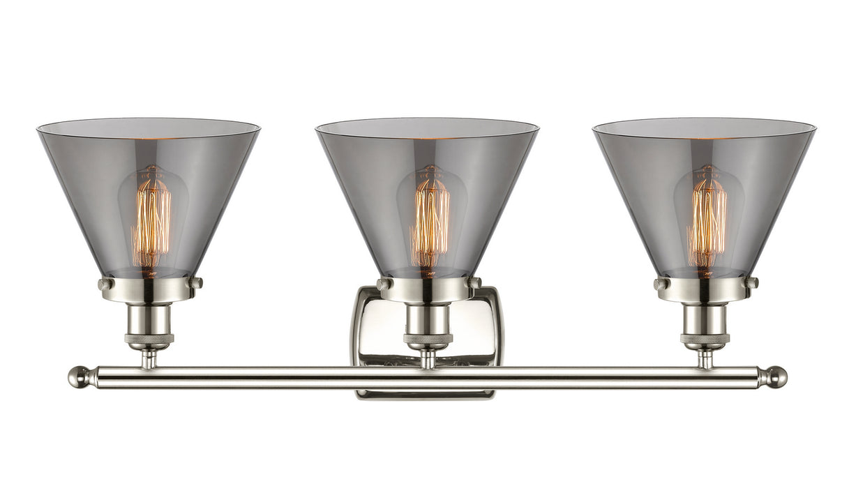 Innovations 916-3W-PN-G43 Three Light Bath Vanity, Polished Nickel