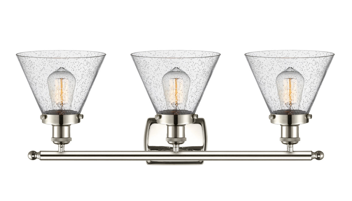 Innovations 916-3W-PN-G44 Three Light Bath Vanity, Polished Nickel