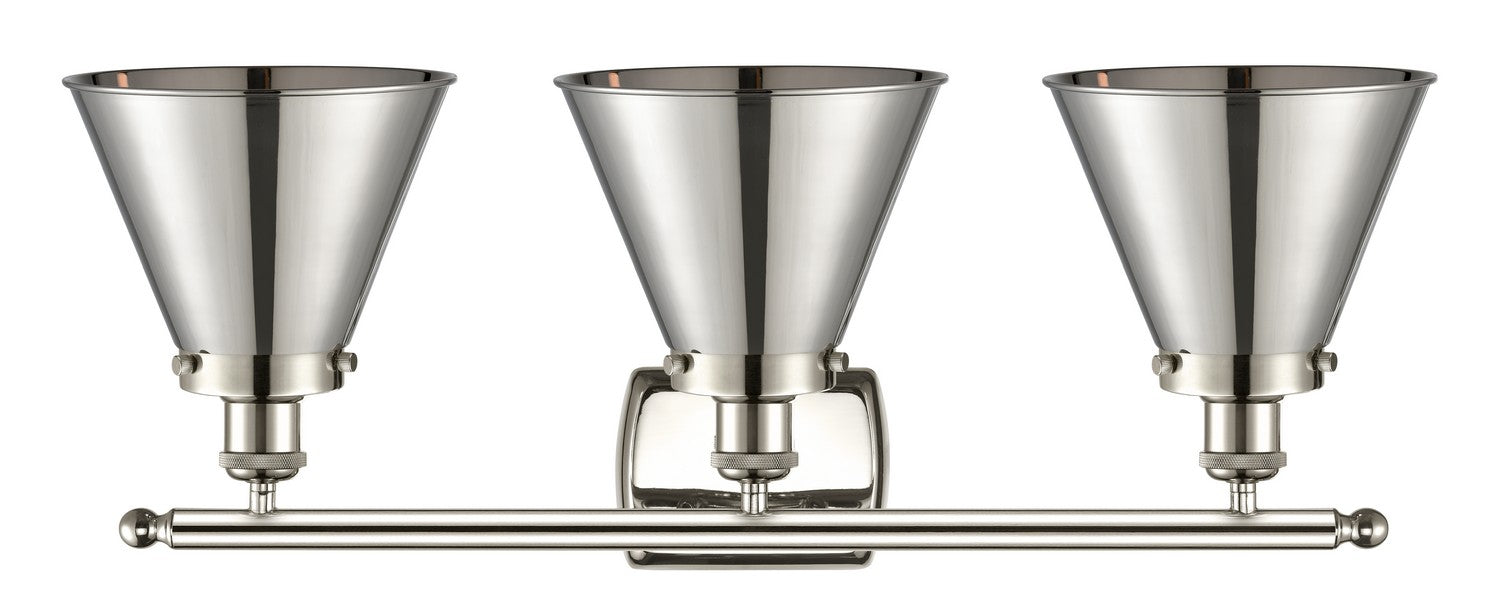 Innovations 916-3W-PN-M13-PN Three Light Bath Vanity, Polished Nickel