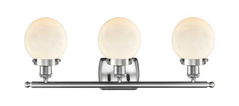 Innovations 916-3W-SN-G201-6 Three Light Bath Vanity, Brushed Satin Nickel