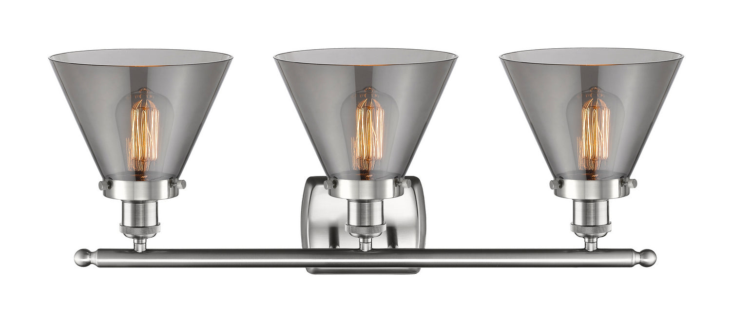 Innovations 916-3W-SN-G43 Three Light Bath Vanity, Brushed Satin Nickel