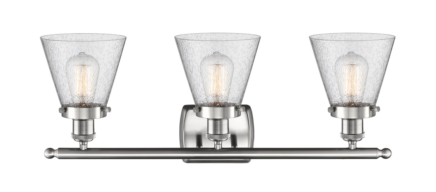 Innovations 916-3W-SN-G64 Three Light Bath Vanity, Brushed Satin Nickel