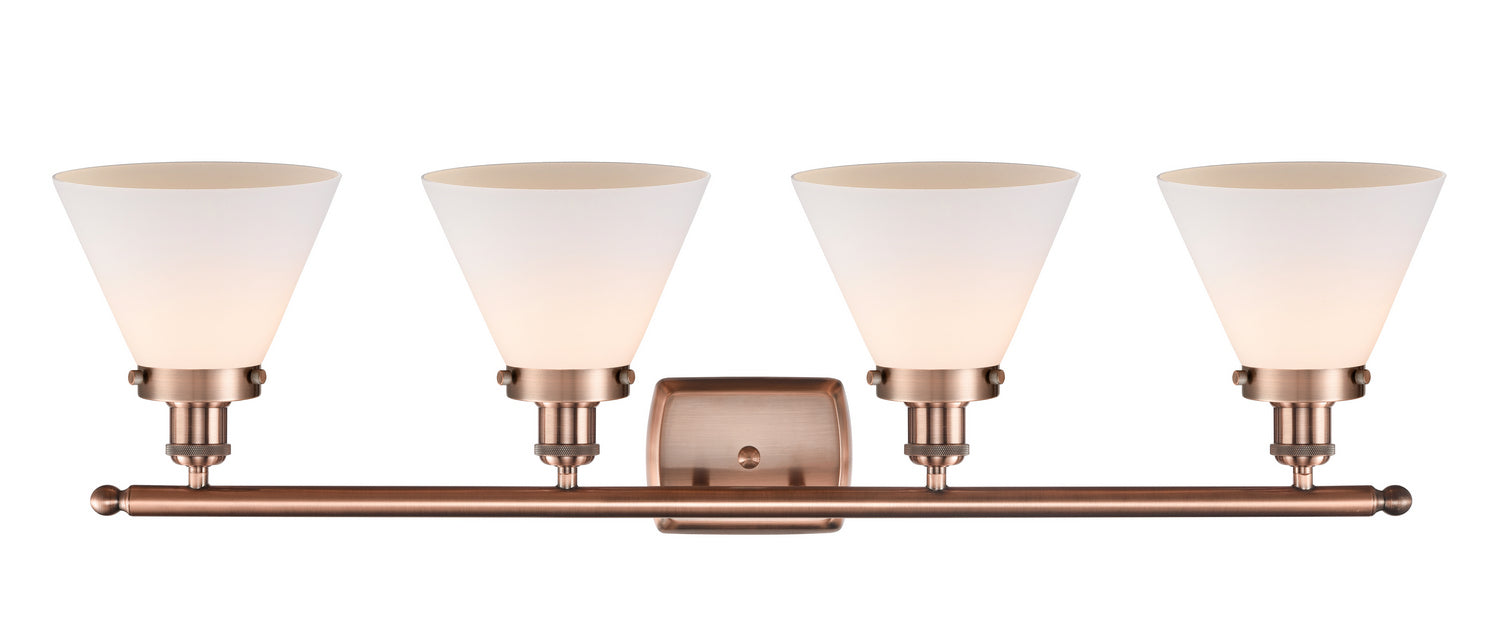 Innovations 916-4W-AC-G41 Four Light Bath Vanity, Antique Copper