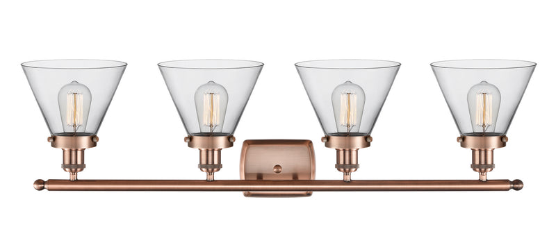 Innovations 916-4W-AC-G42 Four Light Bath Vanity, Antique Copper