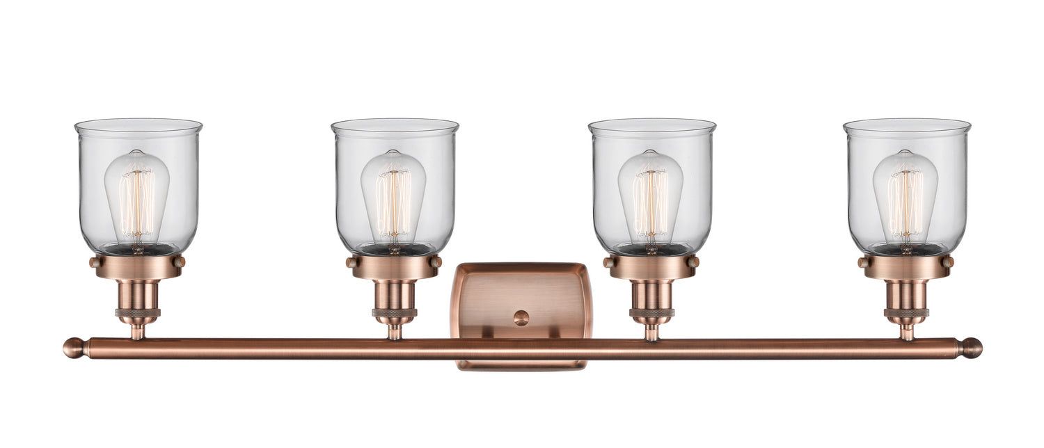 Innovations 916-4W-AC-G52 Four Light Bath Vanity, Antique Copper