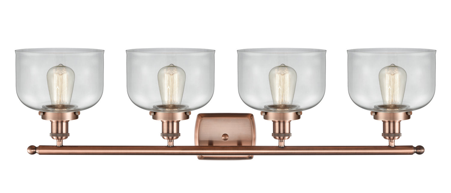 Innovations 916-4W-AC-G72 Four Light Bath Vanity, Antique Copper