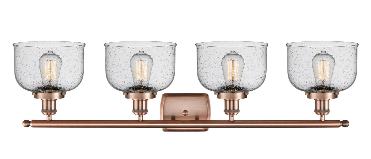 Innovations 916-4W-AC-G74 Four Light Bath Vanity, Antique Copper