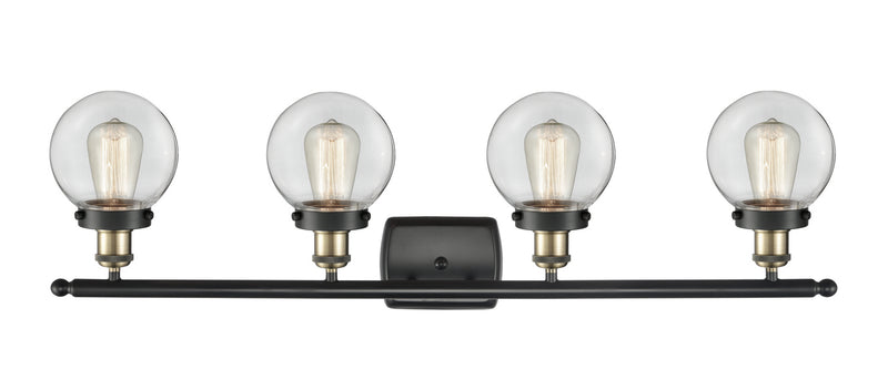 Innovations 916-4W-BAB-G202-6 Four Light Bath Vanity, Black Antique Brass