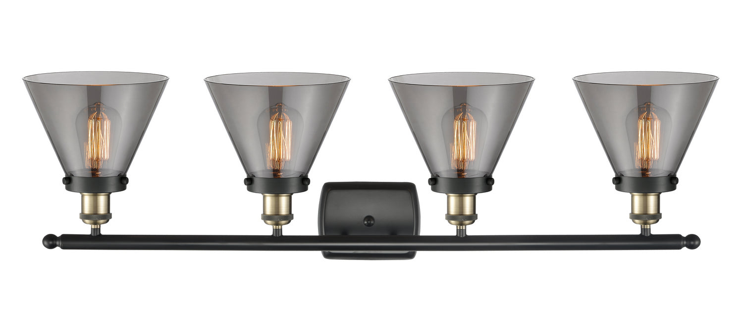 Innovations 916-4W-BAB-G43 Four Light Bath Vanity, Black Antique Brass
