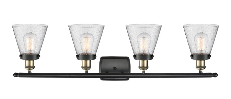 Innovations 916-4W-BAB-G64 Four Light Bath Vanity, Black Antique Brass