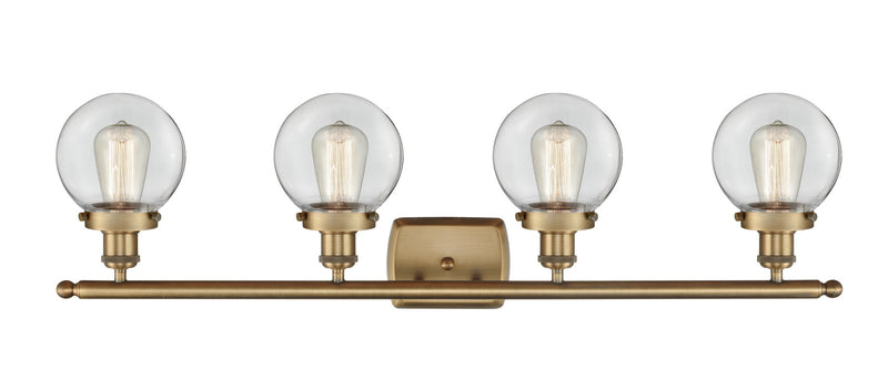 Innovations 916-4W-BB-G202-6 Four Light Bath Vanity, Brushed Brass