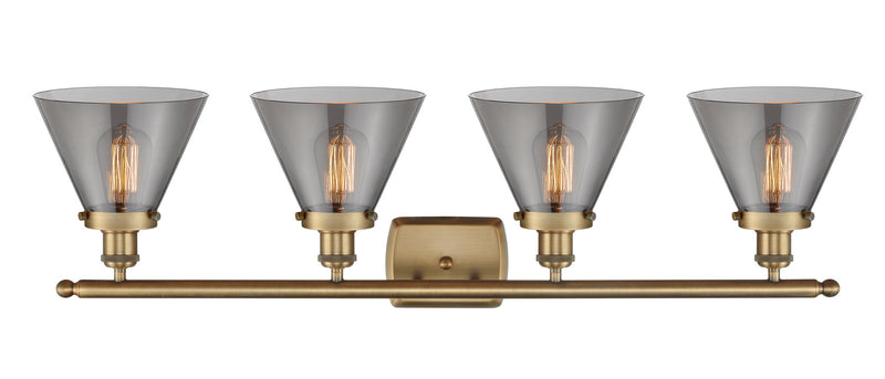 Innovations 916-4W-BB-G43 Four Light Bath Vanity, Brushed Brass