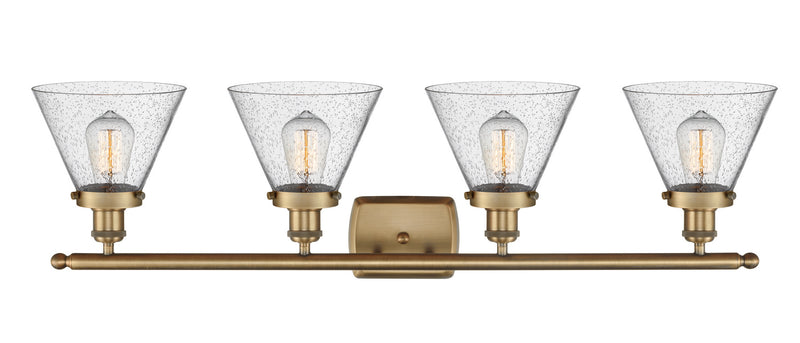 Innovations 916-4W-BB-G44 Four Light Bath Vanity, Brushed Brass