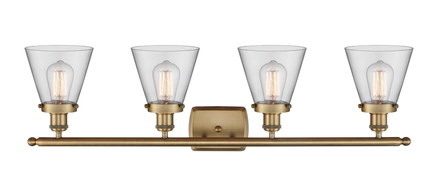 Innovations 916-4W-BB-G62 Four Light Bath Vanity, Brushed Brass