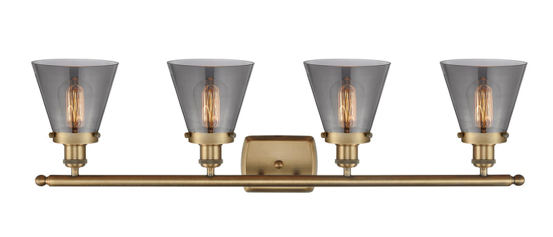 Innovations 916-4W-BB-G63 Four Light Bath Vanity, Brushed Brass