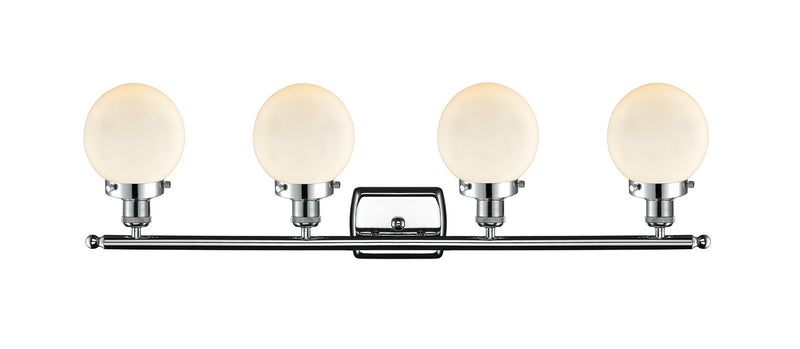 Innovations 916-4W-PC-G201-6 Four Light Bath Vanity, Polished Chrome