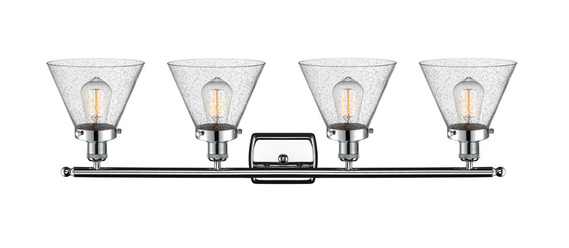 Innovations 916-4W-PC-G44 Four Light Bath Vanity, Polished Chrome